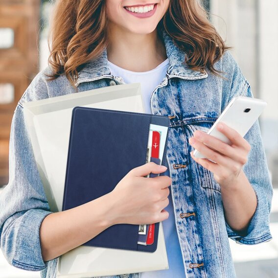 Θήκη για Samsung Galaxy Tab A9+, Business Card and Pen Slot, μπλε