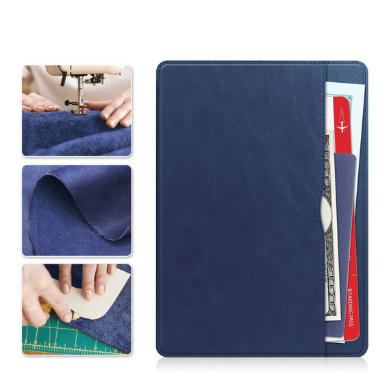 Θήκη για Samsung Galaxy Tab A9+, Business Card and Pen Slot, μπλε