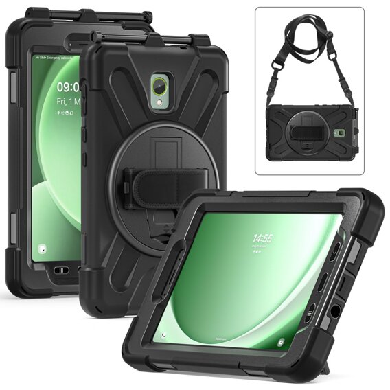 Θήκη για Samsung Galaxy Tab A9 X110 / X115, θωρακισμένη προστατευτική, μαύρη