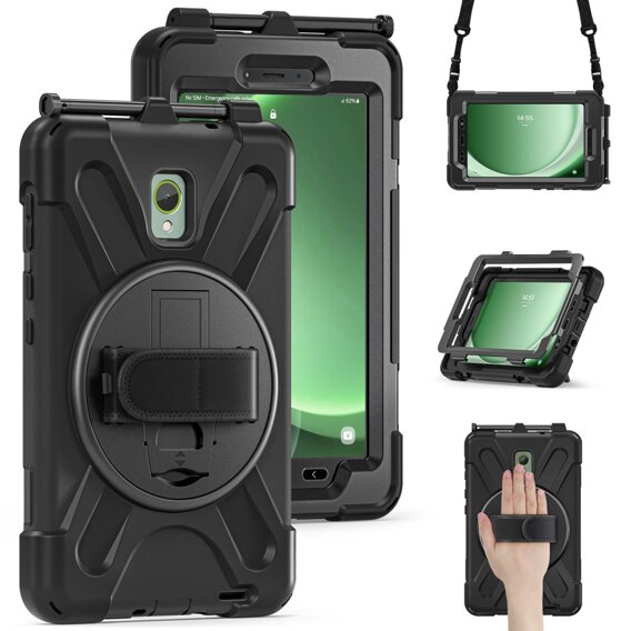 Θήκη για Samsung Galaxy Tab A9 X110 / X115, θωρακισμένη προστατευτική, μαύρη