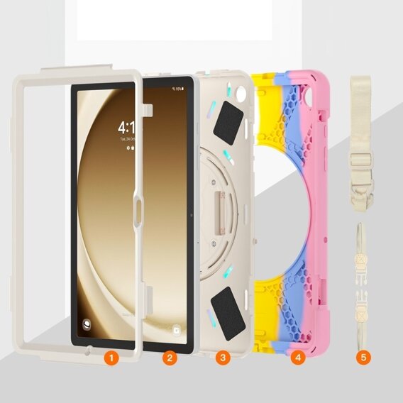 Θήκη για Samsung Galaxy Tab A9+ X210 / X215 / X216B, θωρακισμένη προστατευτική, χρωματιστά