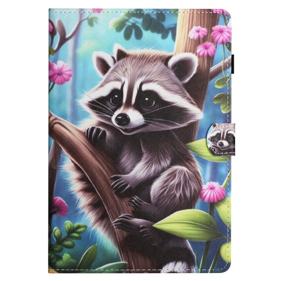 Θήκη για Samsung Galaxy Tab S6 Lite 2022 / 2020, με πτερύγιο, raccoon