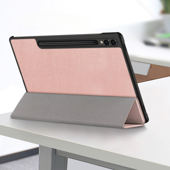 Θήκη για Samsung Galaxy Tab S9 FE+ Plus, Smartcase με χώρο για γραφίδα, ροζ rose gold