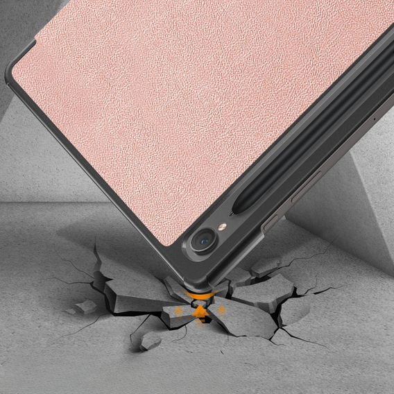 Θήκη για Samsung Galaxy Tab S9, Smartcase με χώρο για γραφίδα, ροζ rose gold