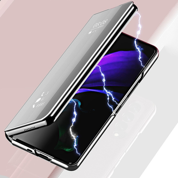 Θήκη για Samsung Galaxy Z Fold3 5G, Clear View, ασημένια