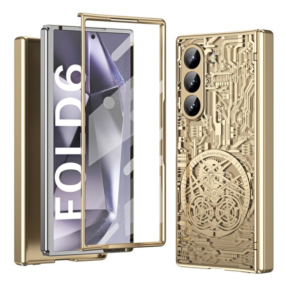 Θήκη για Samsung Galaxy Z Fold6 5G, Mechanical Legend, χρυσή