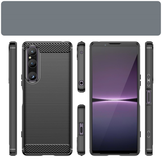 Θήκη για Sony Xperia 1 V, Carbon, μαύρη