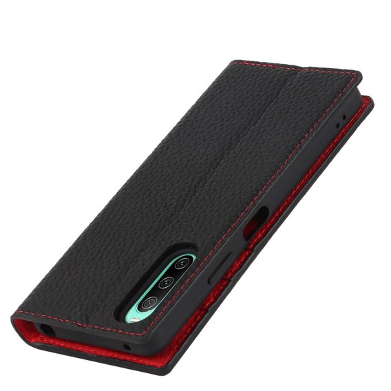 Θήκη για Sony Xperia 10 IV 5G, Wallet Litchi Leather, μαύρη