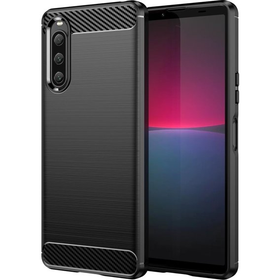 Θήκη για Sony Xperia 10 V, Carbon, μαύρη