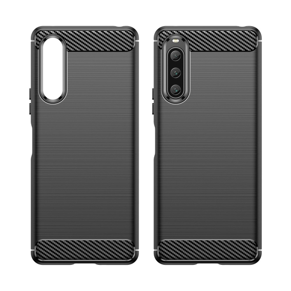 Θήκη για Sony Xperia 10 V, Carbon, μαύρη