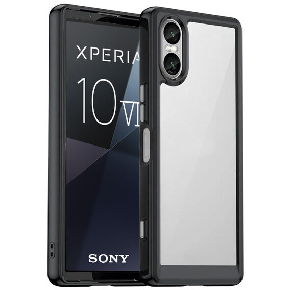 Θήκη για Sony Xperia 10 VI, Fusion Hybrid, διαφανής / μαύρη