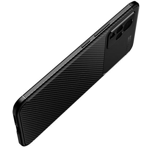 Θήκη για Vivo V21 5G, Carbon Gel, μαύρη