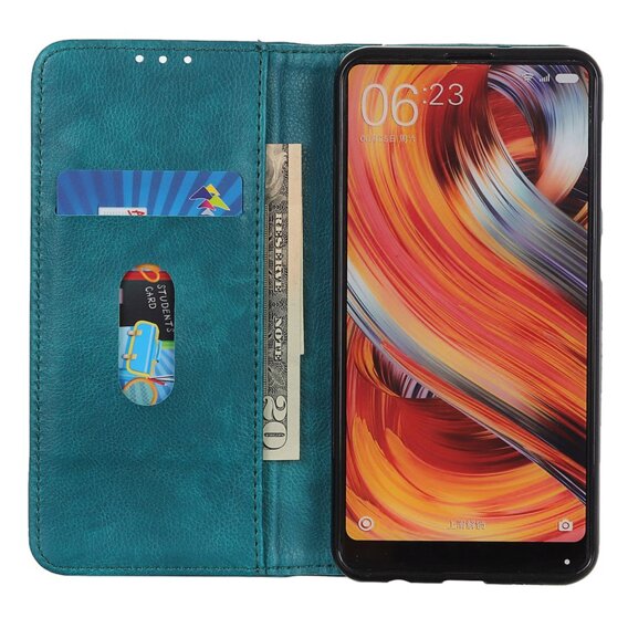 Θήκη για Xiaomi 14 Ultra, Wallet Litchi Leather, πράσινη