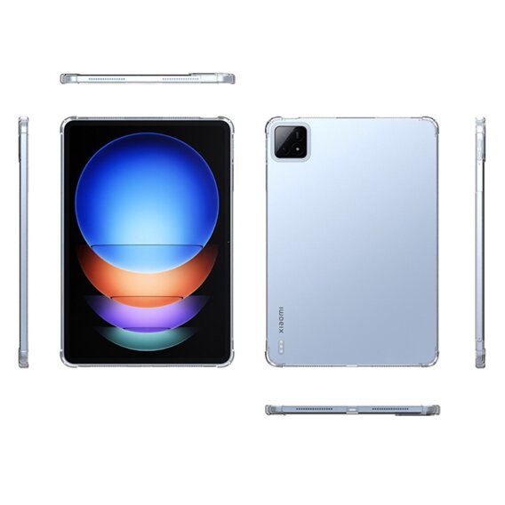 Θήκη για Xiaomi Pad 6S Pro 12.4, σιλικόνη, διαφανής