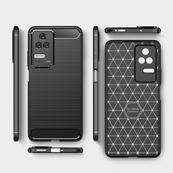 Θήκη για Xiaomi Poco F4 5G, Carbon, μαύρη