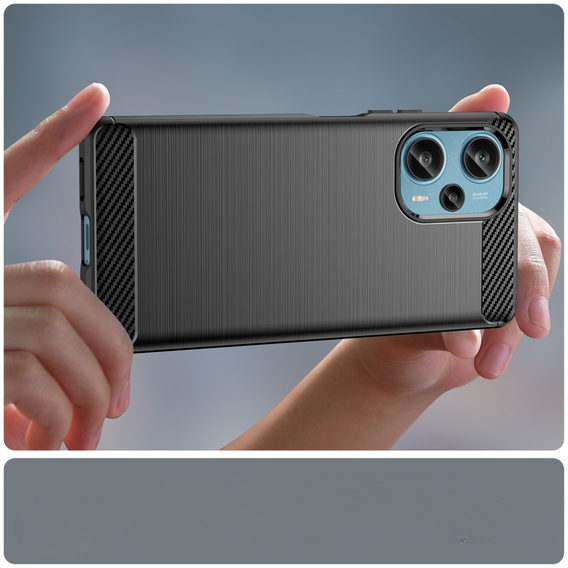 Θήκη για Xiaomi Poco F5 5G, Carbon, μαύρη