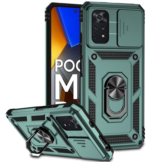 Θήκη για Xiaomi Poco M4 Pro 4G, CamShield Slide, πράσινο