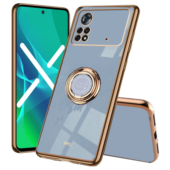 Θήκη για Xiaomi Poco M4 Pro 4G, Electro Ring, μπλε