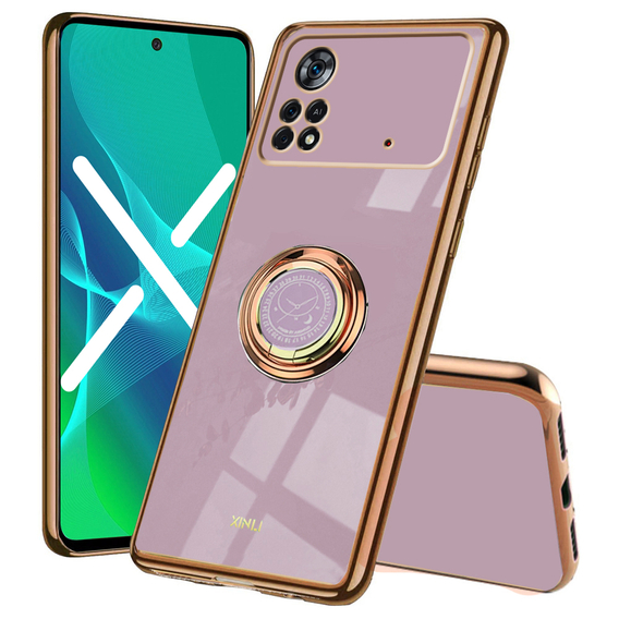 Θήκη για Xiaomi Poco M4 Pro 4G, Electro Ring, μωβ