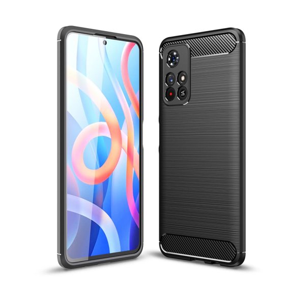 Θήκη για Xiaomi Poco M4 Pro 5G / Redmi Note 11S 5G, Carbon, μαύρη