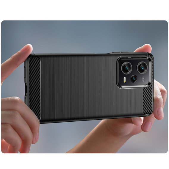 Θήκη για Xiaomi Poco X5 Pro 5G, Carbon, μαύρη