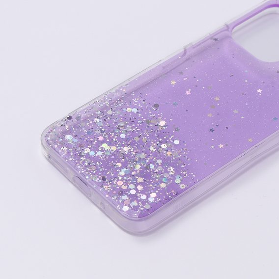 Θήκη για Xiaomi Redmi 12, Glittery, μωβ