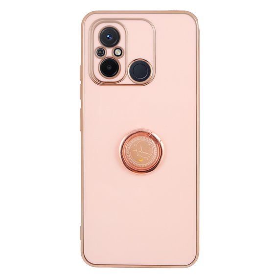 Θήκη για Xiaomi Redmi 12C, Electro Ring, ροζ rose gold