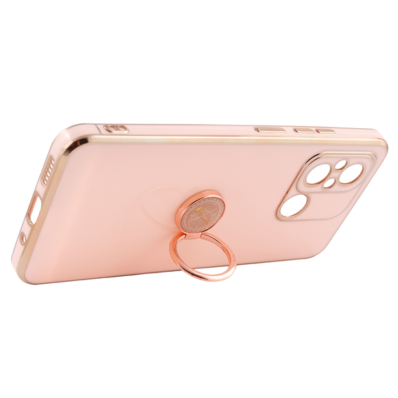 Θήκη για Xiaomi Redmi 12C, Electro Ring, ροζ rose gold