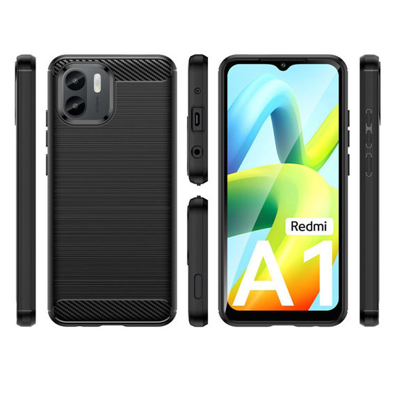 Θήκη για Xiaomi Redmi A1 4G / A2 4G, Carbon, μαύρη