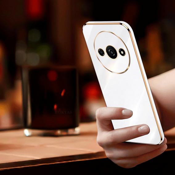 Θήκη για Xiaomi Redmi A3, Glamour CamShield, λευκή