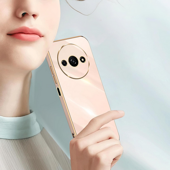 Θήκη για Xiaomi Redmi A3, Glamour CamShield, ροζ rose gold