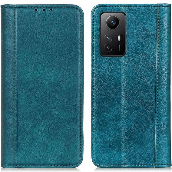 Θήκη για Xiaomi Redmi Note 12S, Wallet Litchi Leather, πράσινη