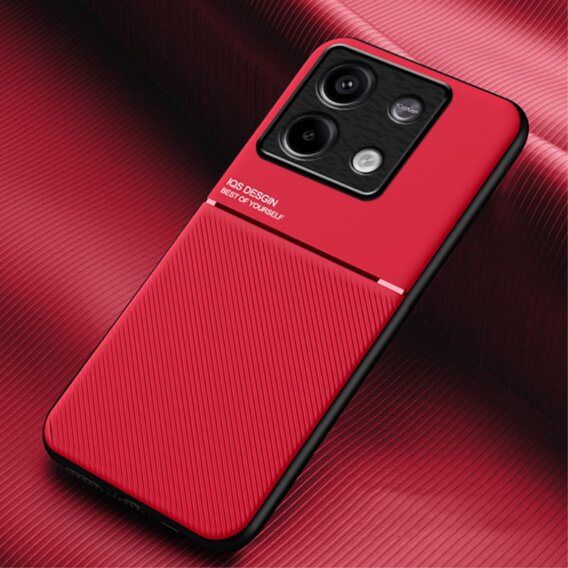 Θήκη για Xiaomi Redmi Note 13 5G, με μαγνητική λαβή, κόκκινη