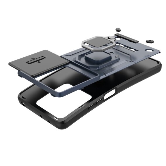 Θήκη για Xiaomi Redmi Note 13 Pro 5G, KickStand Camera Lens, γκρι