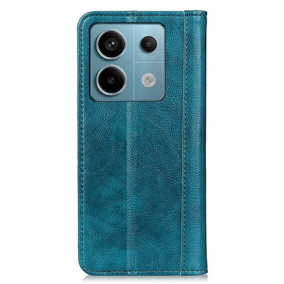 Θήκη για Xiaomi Redmi Note 13 Pro 5G, Wallet Litchi Leather, πράσινη