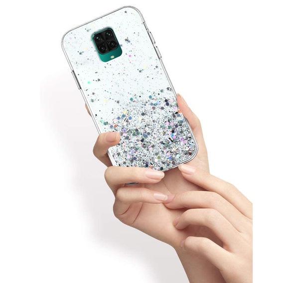 Θήκη για Xiaomi Redmi Note 9S / 9 Pro, Glittery, διαφανής