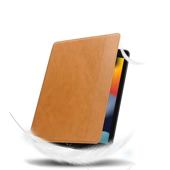 Θήκη για iPad 10.2 2021 / 2020 / 2019, Business Card and Pen Slot, καφέ