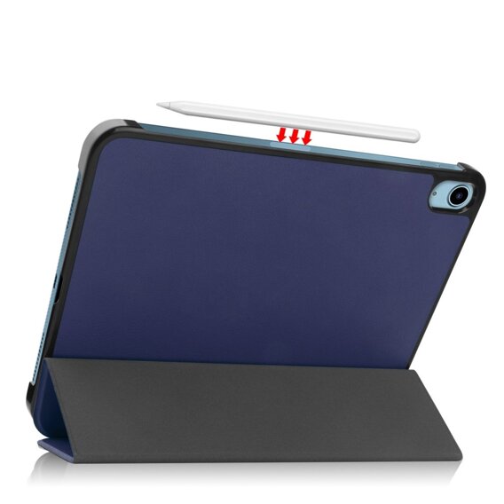 Θήκη για iPad 10.9 2022 10 Gen, Smartcase με χώρο για γραφίδα, σκούρο μπλε