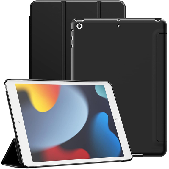 Θήκη για iPad 7/8/9 10.2 2019/2020/2021, Smartcase, μαύρη