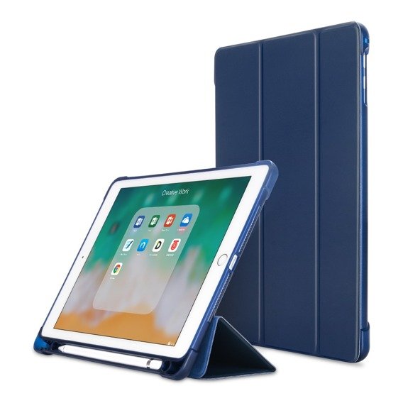 Θήκη για iPad 9.7 2018 / 2017/ Air / Air 2, Smartcase με χώρο για γραφίδα, σκούρο μπλε