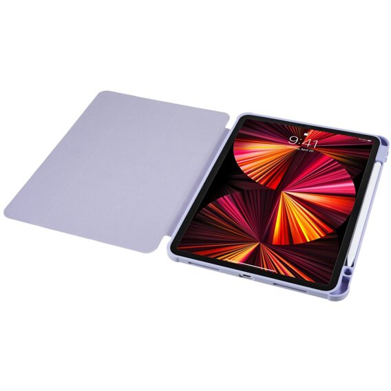 Θήκη για iPad Pro 11 2022 / 2021 / 2020 / 2018, Smartcase Hybrid, με χώρο για γραφίδα, μωβ