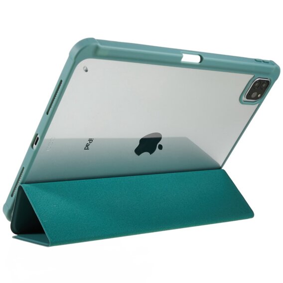 Θήκη για iPad Pro 11 2022 / 2021 / 2020 / 2018, Smartcase Hybrid, με χώρο για γραφίδα, σκούρα πράσινη