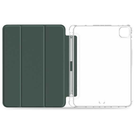 Θήκη για iPad Pro 11 2022 / 2021 / 2020, Smartcase Hybrid, με χώρο για γραφίδα, σκούρα πράσινη