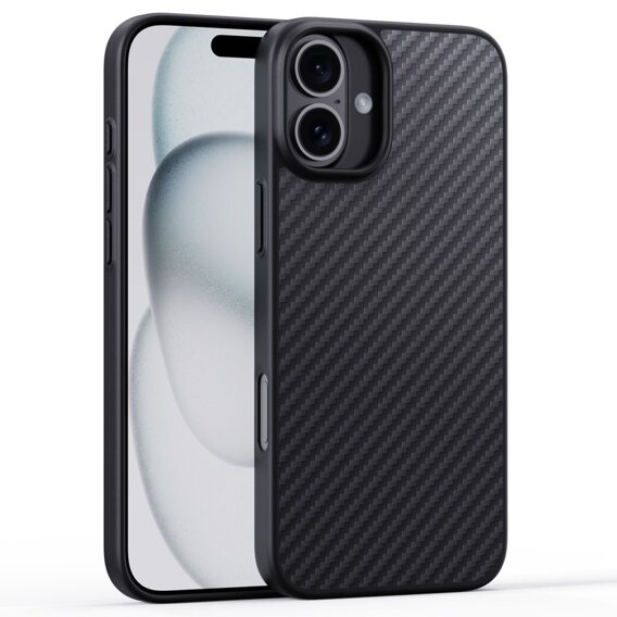 Θήκη για iPhone 16, Aramid Fiber Cover, μαύρη