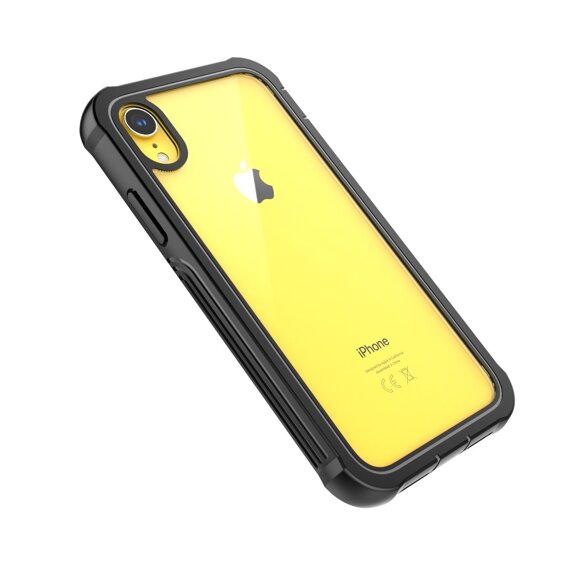 Θήκη για iPhone XR, Shockproof, με μεμβράνη, μαύρη