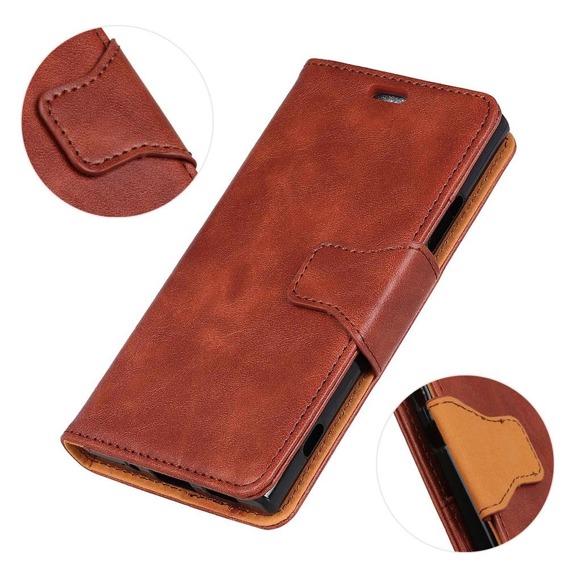 Θήκη με πτερύγιο για Huawei P30 Pro, Split Leather Wallet, καφέ