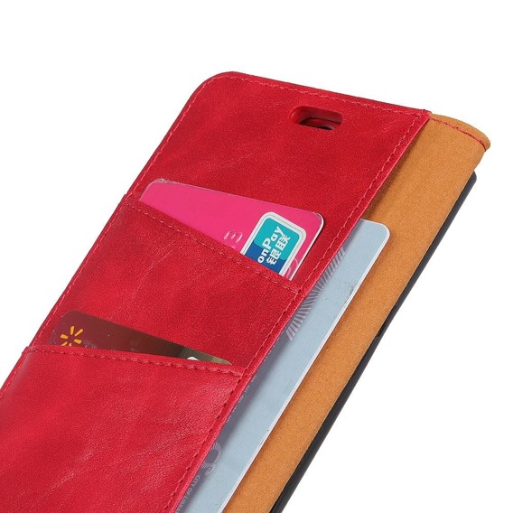 Θήκη με πτερύγιο για Huawei P30 Pro, Split Leather Wallet, κόκκινη