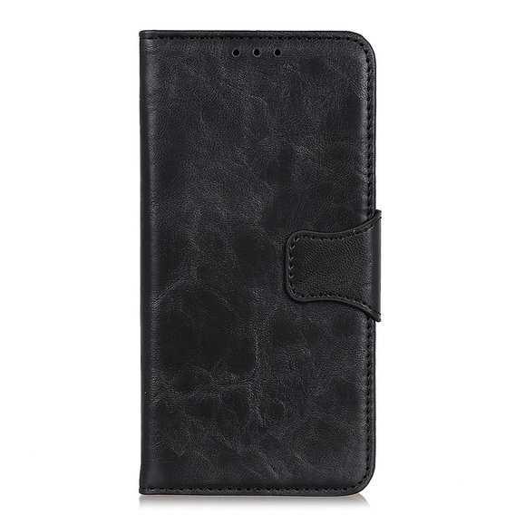 Θήκη με πτερύγιο για Huawei Y6P, Split Leather Wallet, μαύρη