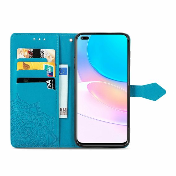 Θήκη με πτερύγιο για Huawei nova 8i, Mandala, μπλε