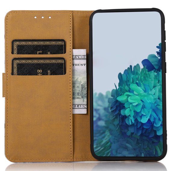 Θήκη με πτερύγιο για Motorola Moto E13, Wallet Tree, λευκή